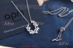 AAA Copy APM Monaco Jewelry - Diamond U Shape Petal Necklace